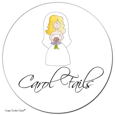 Sugar Cookie Gift Stickers - New Bride 1 Sugar Cookie Gift Stickers - New Bride 1